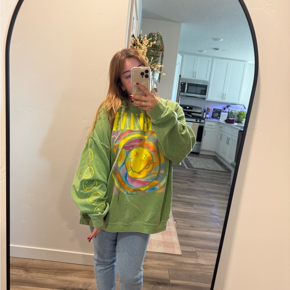 Urban Outfitters Green Graphic Sweatshirt